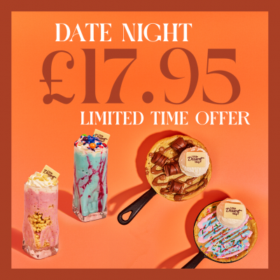 Date Night - x2 Classic Cookie Doughs & x2 Regular Classic Milkshakes £17.95 - Telford