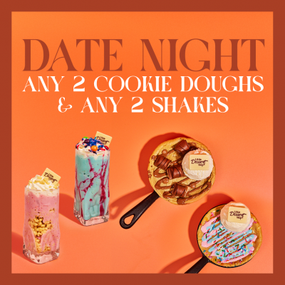 Date Night - x2 Classic Cookie Doughs & x2 Regular Classic Milkshakes