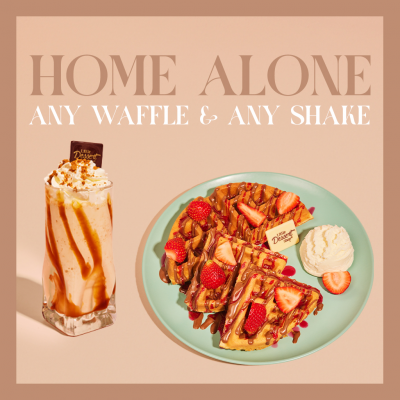 Home Alone - Waffle & Regular Classic Milkshake